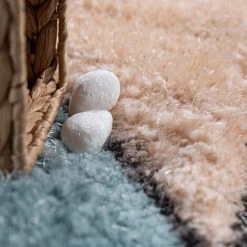 Paco Home Tapis Shaggy Tapis Salon Poil Long Effet 3D Motif Floral Pastel Gris Rouge Beige 80x150 Cm -Tapis et paillasson Soldes 50630049 3