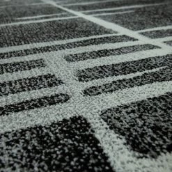 Paco Home Tapis Design Moderne Poil Court Trendy Gris Noir Crème Moucheté 60x100 Cm -Tapis et paillasson Soldes 50630060 3