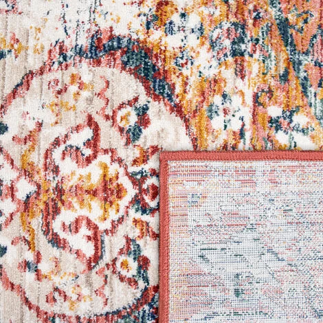 Paco Home Tapis De Salon Poils Ras Vintage Esthétique Orientale Rouge Blanc Cassé Bleu 80x300 Cm 5 Paco Home Tapis De Salon Poils Ras Vintage Esthétique Orientale Rouge Blanc Cassé Bleu 80x300 Cm – Image 5