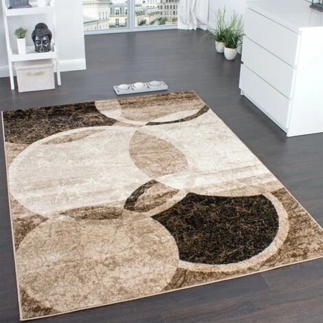 Paco Home Tapis De Créateur Contemporain Avec Cercles Marbré En Beige Noir Crème 120x170 Cm 1 Paco Home Tapis De Créateur Contemporain Avec Cercles Marbré En Beige Noir Crème 120x170 Cm