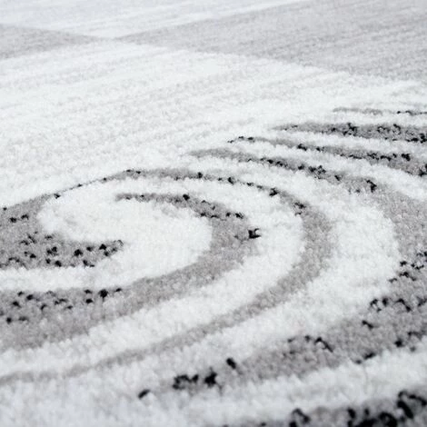 Paco Home Tapis De Créateur Contemporain Avec Swirl Et Carreaux Marbré En Gris Crème 80x150 Cm 4 Paco Home Tapis De Créateur Contemporain Avec Swirl Et Carreaux Marbré En Gris Crème 80x150 Cm – Image 4