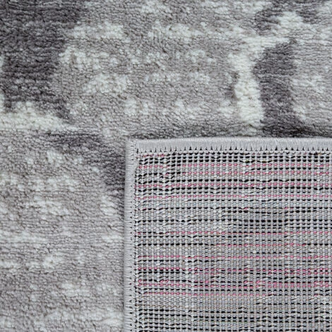 Paco Home Tapis Salon Poils Ras Tapis Vintage Diamant Scandinave Gris Blanc Cassé 80x150 Cm 4 Paco Home Tapis Salon Poils Ras Tapis Vintage Diamant Scandinave Gris Blanc Cassé 80x150 Cm – Image 4