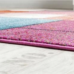 Paco Home Tapis De Créateur Moderne Coloré Motif à Carreaux Multicolore Turquoise Vert Fuchsia Chiné 60x100 Cm -Tapis et paillasson Soldes 50630403 3