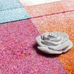 Paco Home Tapis De Créateur Moderne Coloré Motif à Carreaux Multicolore Turquoise Vert Fuchsia Chiné 60x100 Cm -Tapis et paillasson Soldes 50630403 4