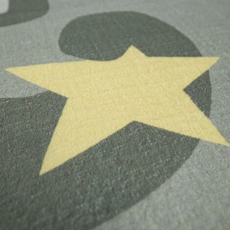 Paco Home Tapis Chambre Enfant Tapis De Jeux Tapis Bébé Étoile Nuage Lune Gris Blanc 80 Cm Rond 5 Paco Home Tapis Chambre Enfant Tapis De Jeux Tapis Bébé Étoile Nuage Lune Gris Blanc 80 Cm Rond – Image 5