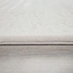 Paco Home Tapis Poils Longs Salon Fausse Fourrure Imitation Fourrure De Lapin Très Douce Beige 80 Cm Rond -Tapis et paillasson Soldes 50630450 3