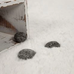 Paco Home Tapis Poils Longs Salon Fausse Fourrure Imitation Fourrure De Lapin Très Douce Beige 80 Cm Rond -Tapis et paillasson Soldes 50630450 4