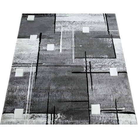 Paco Home Tapis Chic Noble Moderne à Contour Abstrait Gris Noir Moucheté 80x150 Cm 2 Paco Home Tapis Chic Noble Moderne à Contour Abstrait Gris Noir Moucheté 80x150 Cm – Image 2