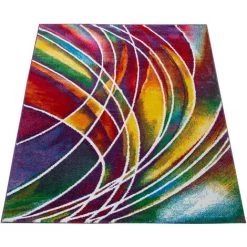 Paco Home Tapis Moderne De Marque Egayé Mélange De Couleurs Motifs Multicolore 80x150 Cm -Tapis et paillasson Soldes 50630827 5