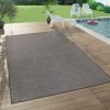 Paco Home Tapis Intérieur & Extérieur Pour Salon Balcon Terrasse Tissé À Plat Gris 120x160 Cm