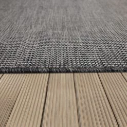 Paco Home Tapis Intérieur & Extérieur Pour Salon Balcon Terrasse Tissé À Plat Gris 120x160 Cm -Tapis et paillasson Soldes 50630868 3