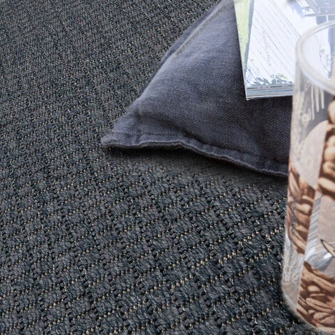 Paco Home Intérieur & Extérieur Tissage À Plat Tapis Terrasses Tapis Look Naturel Bleu Marine 60x100 Cm 4 Paco Home Intérieur & Extérieur Tissage À Plat Tapis Terrasses Tapis Look Naturel Bleu Marine 60x100 Cm – Image 4