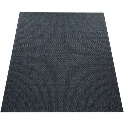 Paco Home Intérieur & Extérieur Tissage À Plat Tapis Terrasses Tapis Look Naturel Bleu Marine 60x100 Cm 5 Paco Home Intérieur & Extérieur Tissage À Plat Tapis Terrasses Tapis Look Naturel Bleu Marine 60x100 Cm – Image 5
