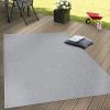 Paco Home Intérieur & Extérieur Tissage À Plat Tapis Terrasses Tapis Look Naturel En Gris 60x100 Cm