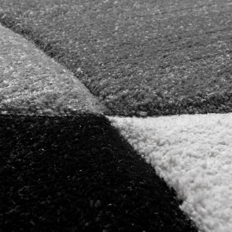 Paco Home Créateur Tapis Moderne Géométrique Motif Découpe Des Contours En Noir Blanc 60x110 Cm 3 Paco Home Créateur Tapis Moderne Géométrique Motif Découpe Des Contours En Noir Blanc 60x110 Cm – Image 3