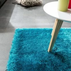 Paco Home Élégant Tapis Shaggy Poils Hauts Uni Moelleux Brillant En Turquoise 60x100 Cm 8 Paco Home Élégant Tapis Shaggy Poils Hauts Uni Moelleux Brillant En Turquoise 60x100 Cm -Tapis et paillasson Soldes 50631136 4