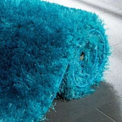 Paco Home Élégant Tapis Shaggy Poils Hauts Uni Moelleux Brillant En Turquoise 60x100 Cm 9 Paco Home Élégant Tapis Shaggy Poils Hauts Uni Moelleux Brillant En Turquoise 60x100 Cm -Tapis et paillasson Soldes 50631136 5