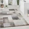 Paco Home Tapis Tissé À Carreaux Moucheté Moderne Haute Qualité Beige Crème Gris 80x150 Cm