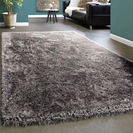 Paco Home Élégant Tapis Shaggy Poils Hauts Uni Moelleux Brillant En Gris Gris Clair 120x170 Cm 1 Paco Home Élégant Tapis Shaggy Poils Hauts Uni Moelleux Brillant En Gris Gris Clair 120x170 Cm