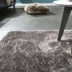Paco Home Élégant Tapis Shaggy Poils Hauts Uni Moelleux Brillant En Gris Gris Clair 120x170 Cm 7 Paco Home Élégant Tapis Shaggy Poils Hauts Uni Moelleux Brillant En Gris Gris Clair 120x170 Cm -Tapis et paillasson Soldes 50631293 3