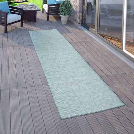 Paco Home Tapis Intérieur & Extérieur Pour Salon Balcon Terrasse Tissé À Plat Bleu 80x150 Cm 2 Paco Home Tapis Intérieur & Extérieur Pour Salon Balcon Terrasse Tissé À Plat Bleu 80x150 Cm – Image 2