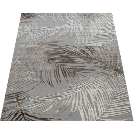 Paco Home Tapis De Créateur Moderne Salon Tapis 3D Motif Palmiers En Gris Beige Crème 80x150 Cm 4 Paco Home Tapis De Créateur Moderne Salon Tapis 3D Motif Palmiers En Gris Beige Crème 80x150 Cm – Image 4