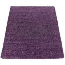 Paco Home Tapis Poils Hauts Et Longs Shaggy Lilas Tapis Poils Hauts Soldes Prix Choc Ø 67 Cm Rond -Tapis et paillasson Soldes 50671583 3