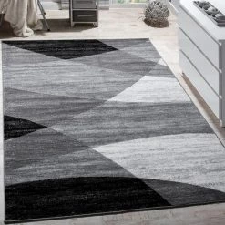 Paco Home Tapis De Créateur Moderne Freese Tapis Design Géométrique Dans Différents Coloris 60x100 Cm, Courbe Gris -Tapis et paillasson Soldes 50671687 3