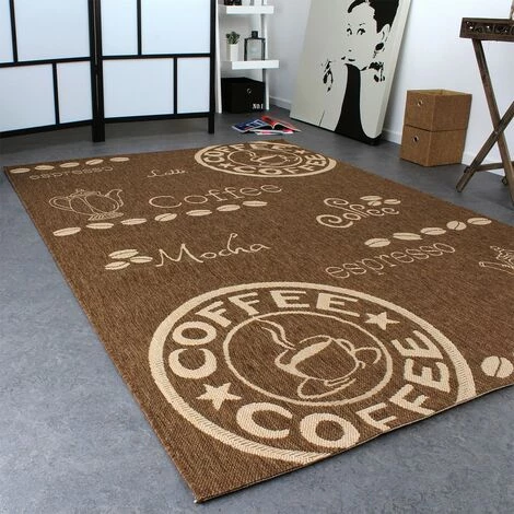 Paco Home Tapis Moderne Pour Cuisine Optique Sisal Poils Plats Coffee Tons Beige Brun 160x220 Cm 2 Paco Home Tapis Moderne Pour Cuisine Optique Sisal Poils Plats Coffee Tons Beige Brun 160x220 Cm – Image 2