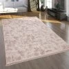 Paco Home Tapis De Salon Poils Ras Motif Moderne Oriental Lavable Beige 80x150 Cm