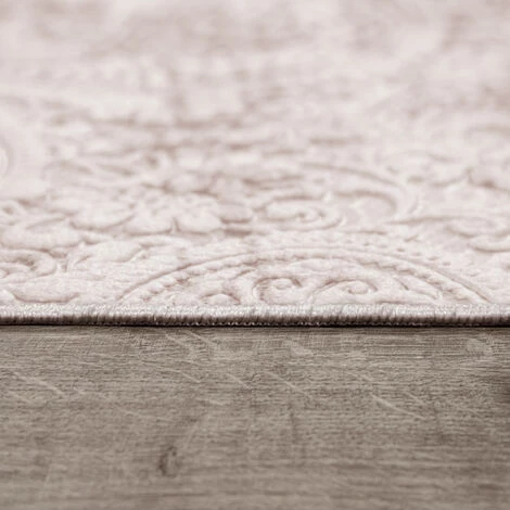 Paco Home Tapis De Salon Poils Ras Motif Moderne Oriental Lavable Beige 80x150 Cm 2 Paco Home Tapis De Salon Poils Ras Motif Moderne Oriental Lavable Beige 80x150 Cm – Image 2