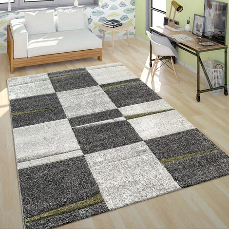 Paco Home Moderne Poils Ras Tapis Salon Design Multicolore Carreaux Détails Vert 60x100 Cm 1 Paco Home Moderne Poils Ras Tapis Salon Design Multicolore Carreaux Détails Vert 60x100 Cm