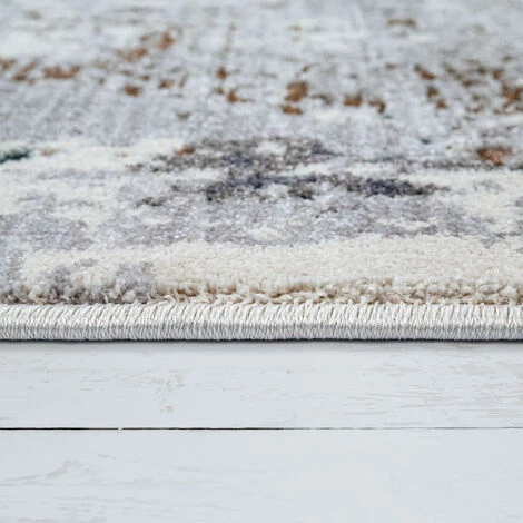 Paco Home Tapis Salon Poils Ras Tapis Vintage Motif Dégradé Moderne Gris Blanc Cassé 80x150 Cm 2 Paco Home Tapis Salon Poils Ras Tapis Vintage Motif Dégradé Moderne Gris Blanc Cassé 80x150 Cm – Image 2