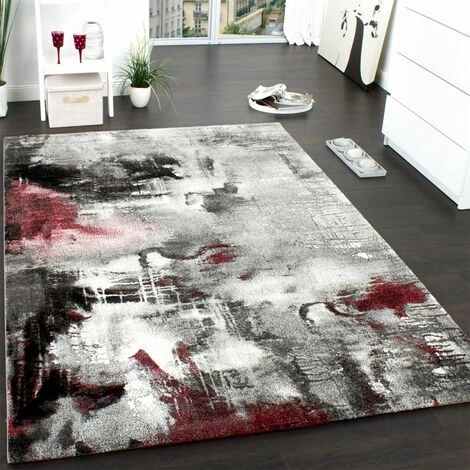 Paco Home Tapis Design Moderne Toile Splash Gris Rouge Crème Marbré 80x150 Cm 1 Paco Home Tapis Design Moderne Toile Splash Gris Rouge Crème Marbré 80x150 Cm