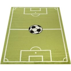 Paco Home Tapis Chambre D'Enfant Tapis De Jeux Terrain De Football Vert 120x170 Cm -Tapis et paillasson Soldes 50674298 3