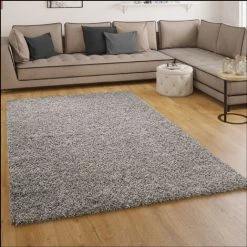 Paco Home Tapis Shaggy Longues Mèches En Gris 60x100 Cm