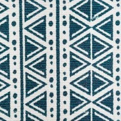ATMOSPHERA Tapis Coton Imprimé Box 60x90cm Triangle Bleu -Tapis et paillasson Soldes 50718229 3
