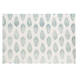 ATMOSPHERA Tapis Coton Imprimé Box 60x90cm Feuilles