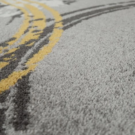 Paco Home Tapis Salon Motif Moderne Poils Ras Abstrait Cercles Jaune Gris Blanc 60x100 Cm 4 Paco Home Tapis Salon Motif Moderne Poils Ras Abstrait Cercles Jaune Gris Blanc 60x100 Cm – Image 4