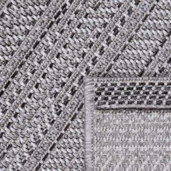 Paco Home Tapis Exterieur Terrasse Balcon Cuisine Sisal Moucheté Rayures Motif Naturel Gris 160x230 Cm -Tapis et paillasson Soldes 50820112 4