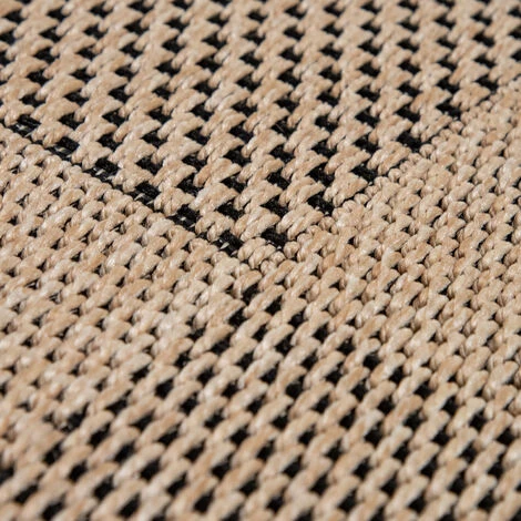 Paco Home Tapis Intérieur & Extérieur Balcon Cuisine Aspect Sisal Bordure Monochrome Beige 140x200 Cm 3 Paco Home Tapis Intérieur & Extérieur Balcon Cuisine Aspect Sisal Bordure Monochrome Beige 140x200 Cm – Image 3