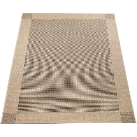 Paco Home Tapis Intérieur & Extérieur Balcon Cuisine Aspect Sisal Bordure Monochrome Beige 140x200 Cm 5 Paco Home Tapis Intérieur & Extérieur Balcon Cuisine Aspect Sisal Bordure Monochrome Beige 140x200 Cm – Image 5