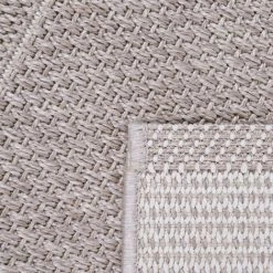 Paco Home Tapis Exterieur Terrasse Balcon Tapis Cuisine Bordure Aspect Sisal Uni Sable 120x170 Cm -Tapis et paillasson Soldes 50820613 4