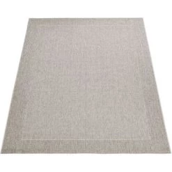 Paco Home Tapis Exterieur Terrasse Balcon Tapis Cuisine Bordure Aspect Sisal Uni Sable 120x170 Cm -Tapis et paillasson Soldes 50820613 5