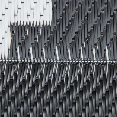 Outsunny Tapis Extérieur Style Graphique - Tapis Réversible 2 Motifs - Dim. 2,74L X 1,82l M, ép. 3 Mm - PP Haute Densité 310 G/m² Noir Blanc 4 Outsunny Tapis Extérieur Style Graphique - Tapis Réversible 2 Motifs - Dim. 2,74L X 1,82l M, ép. 3 Mm - PP Haute Densité 310 G/m² Noir Blanc – Image 4