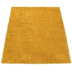 Paco Home Tapis Poils Longs Shaggy Salon Poils Longs Moelleux Uni En Jaune 40x60 Cm -Tapis et paillasson Soldes 50920030 5