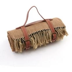 ILOVEMILAN Couverture Tapis De Pique-Nique Imperméable Pliable Pour Camping Jardin, 150 X 200cm (Kaki)