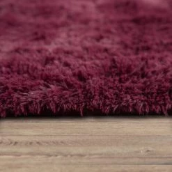 Paco Home Tapis Shaggy Tapis De Salon Fausse Fourrure Poil Long Moelleux Rouge Bordeaux 60x100 Cm -Tapis et paillasson Soldes 50980300 3