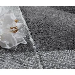 Paco Home Tapis Design Moderne Motifs Géométriques Poils Ras Gris Noir Blanc Chiné 60x100 Cm -Tapis et paillasson Soldes 50980304 4