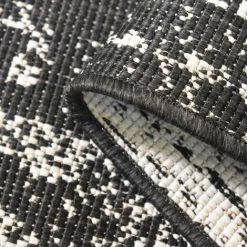 UNAMOURDETAPIS Tapis Exterieur 60x110 Cm Rectangulaire BC MEDAILLON REVERSIBLE Noir Terrasse, Jardin Adapté Au Chauffage Par Le Sol - Noir -Tapis et paillasson Soldes 51155481 4